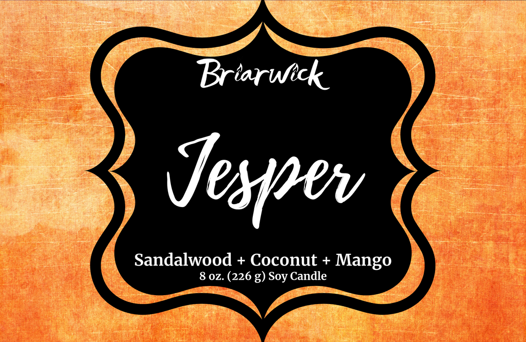a label for a sandalwood coconut mango brand