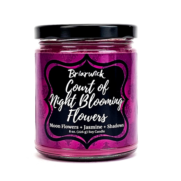 a jar of bright pink flowers on a white background