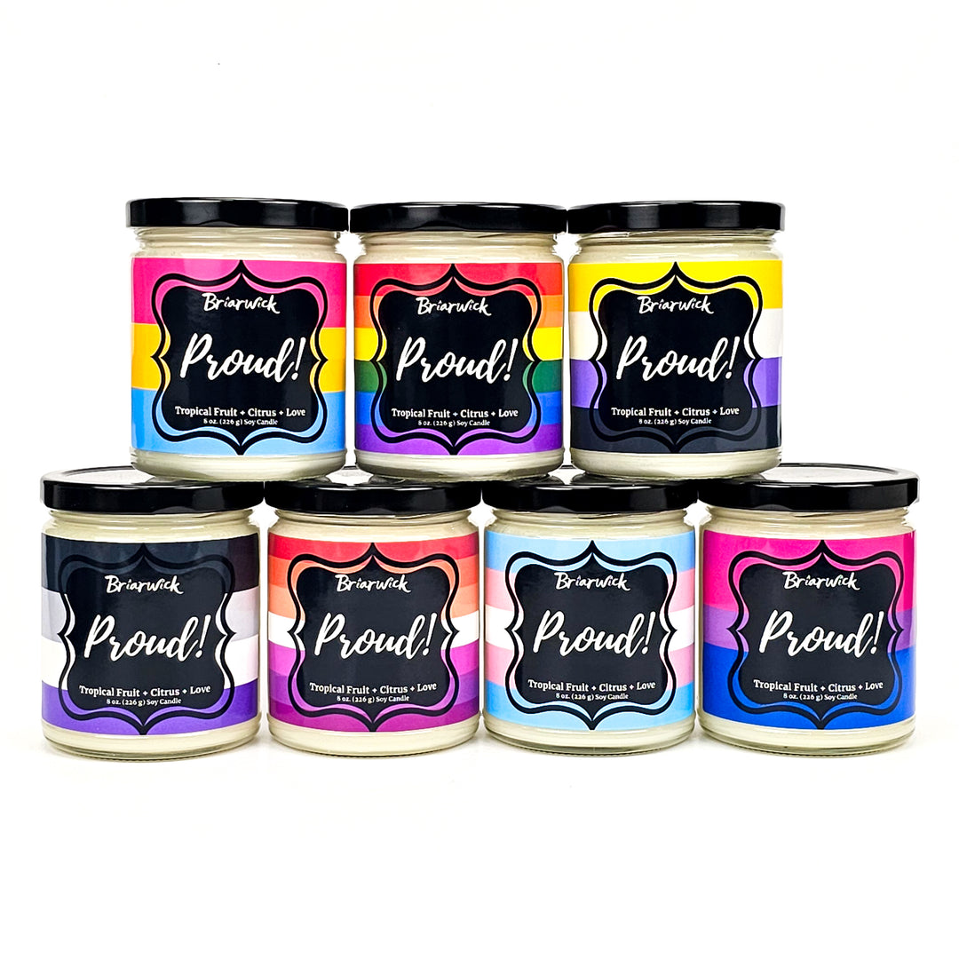 PROUD! 8oz white candle with rainbow pride flag on a white background

PROUD! 8oz white candle with lesbian pride flag on a white background

PROUD! 8oz white candle with bisexual pride flag on a white background

PROUD! 8oz white candle with transgender pride flag on a white background

PROUD! 8oz white candle with asexual pride flag on a white background

PROUD! 8oz white candle with nonbinary pride flag on a white background

PROUD! 8oz white candle with pansexual pride flag on a white background