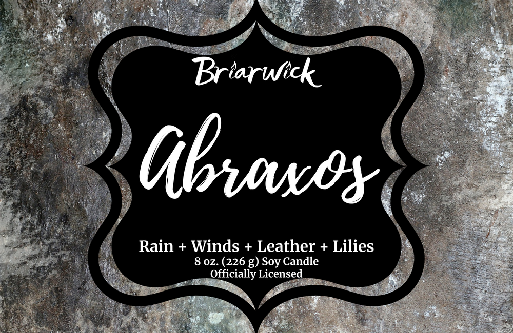 Abroaxos label with gray textured design