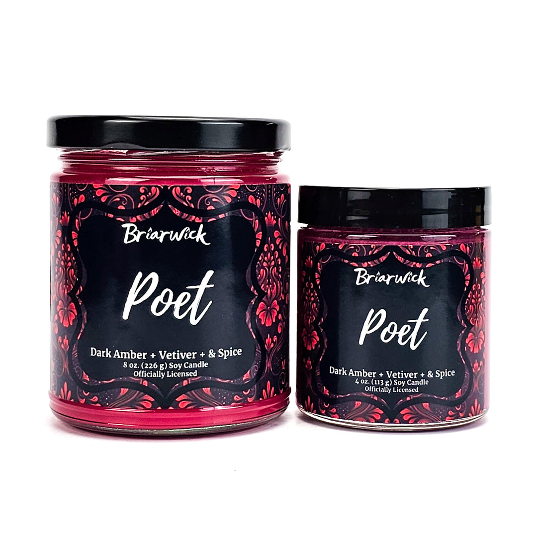 two jars of pink and red colored candles