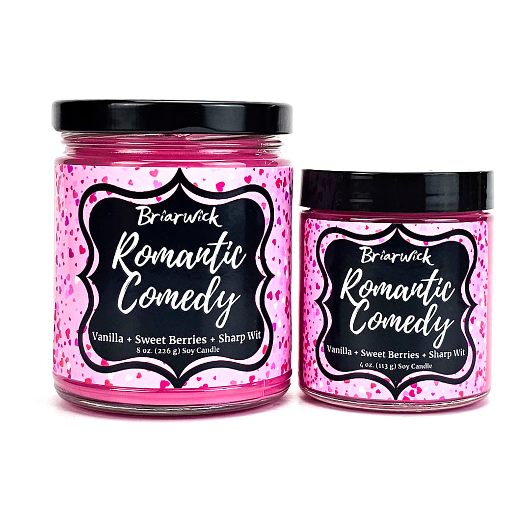 two jars of pink glitter with black labels
