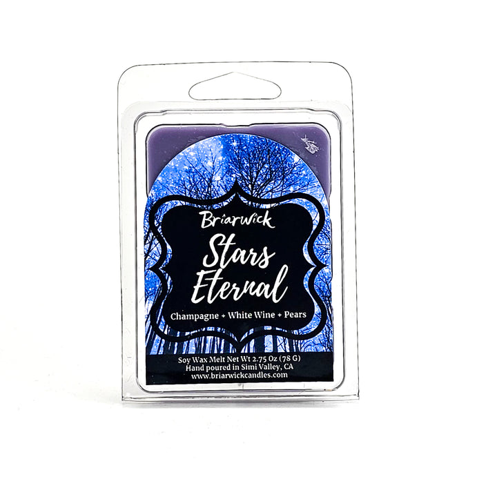 Stars Eternal 2oz pastel purple Wax Melt package with purple star design on a white background