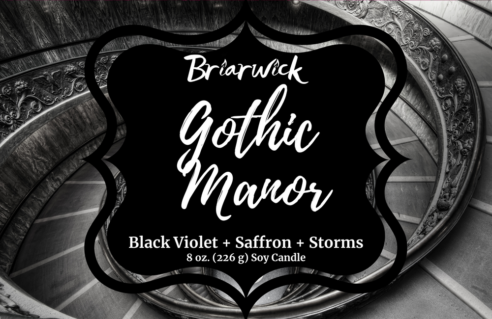 Gothic Manor label with black stairwell design