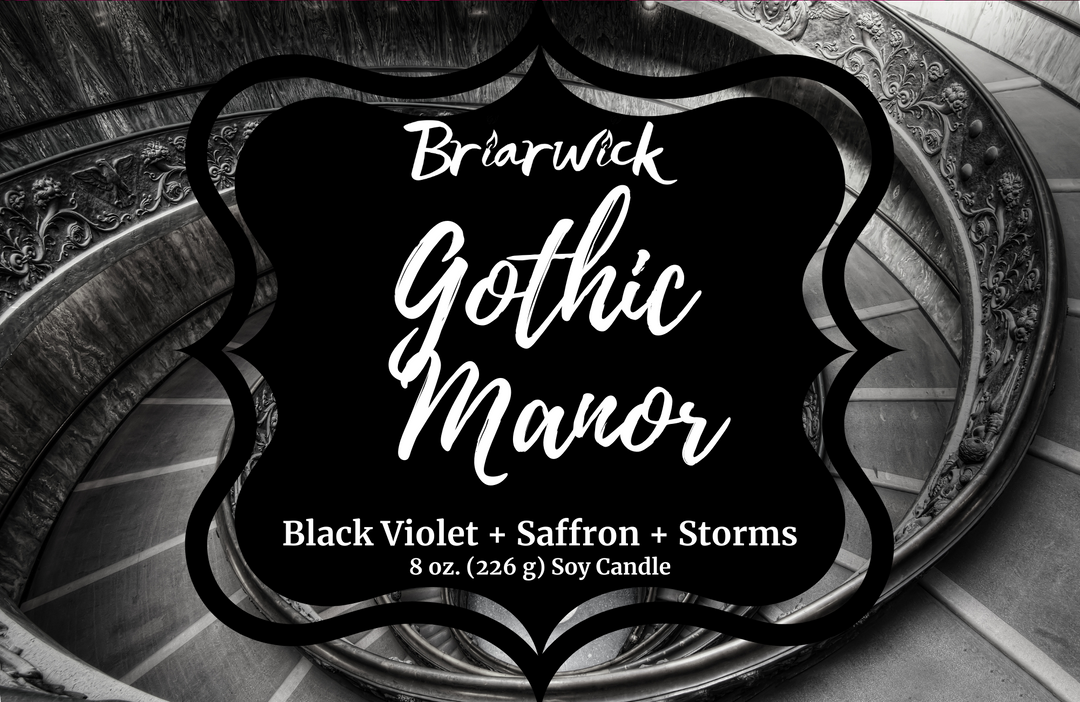 Gothic Manor label with black stairwell design