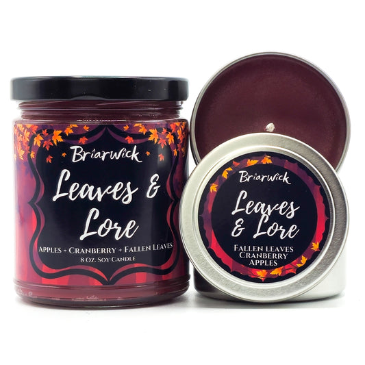 Leaves and Lore Candle- Autumn Seasonal Exclusive- Soy Vegan Candle