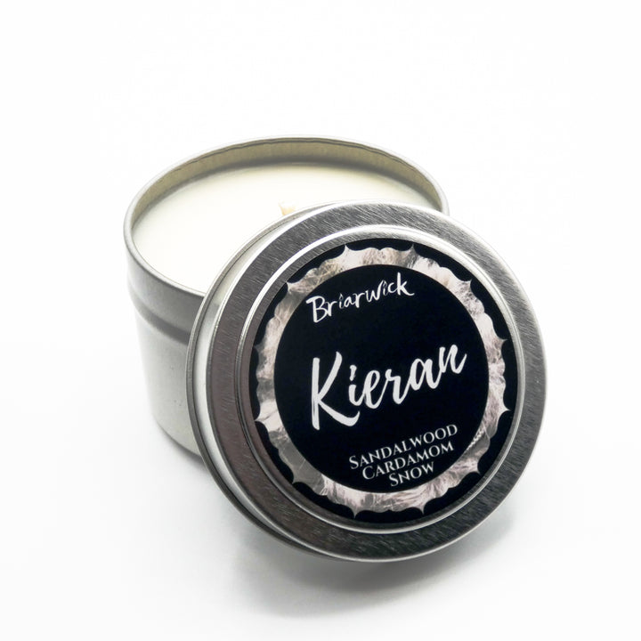 a tin of krean shaving cream on a white background