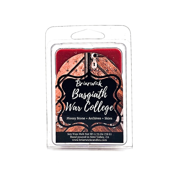 Basgiath War College 2oz persimmon Wax Melt with orange textured design on a white background