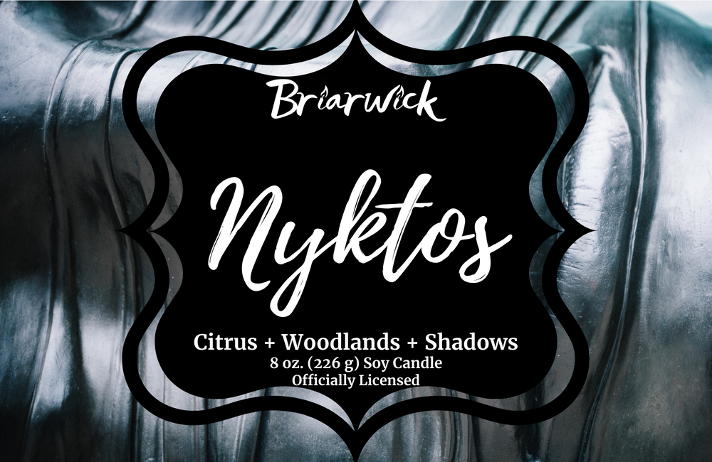 Nyktos label with black & white textured design