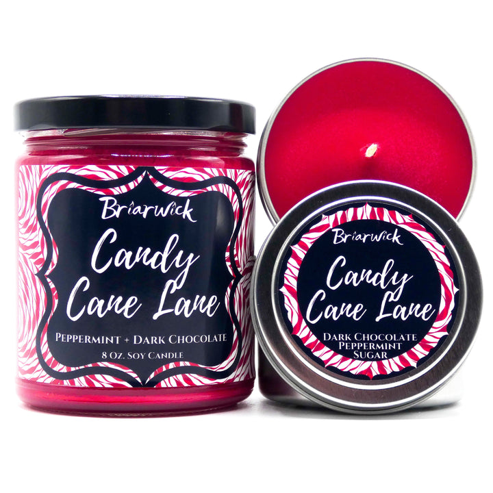 Candy Cane Lane Candle- Winter Seasonal Exclusive- Soy Vegan Candle