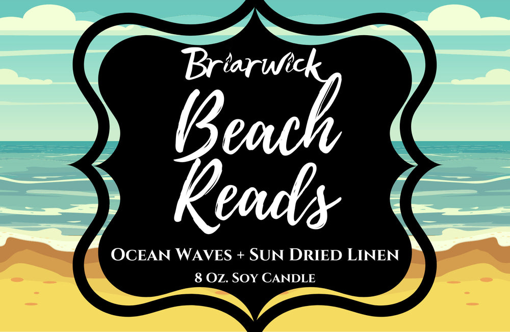 Beach Reads- Summer Seasonal- Bookish Inspired Candle- Soy Vegan Candle