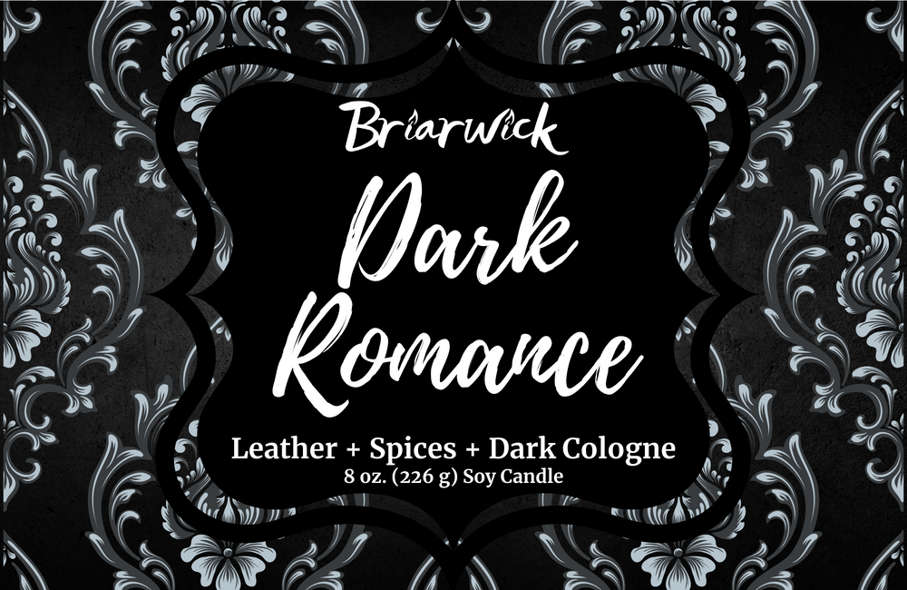 Dark Romance label with gray ornamental design
