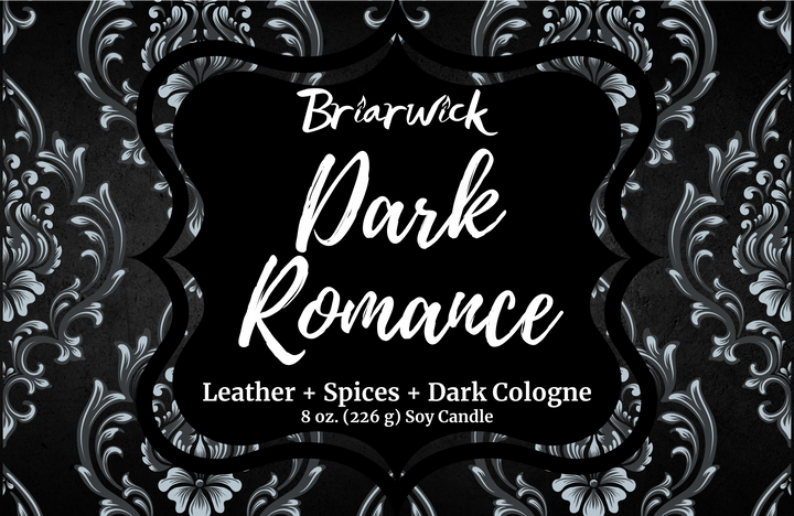 Dark Romance label with gray ornamental design