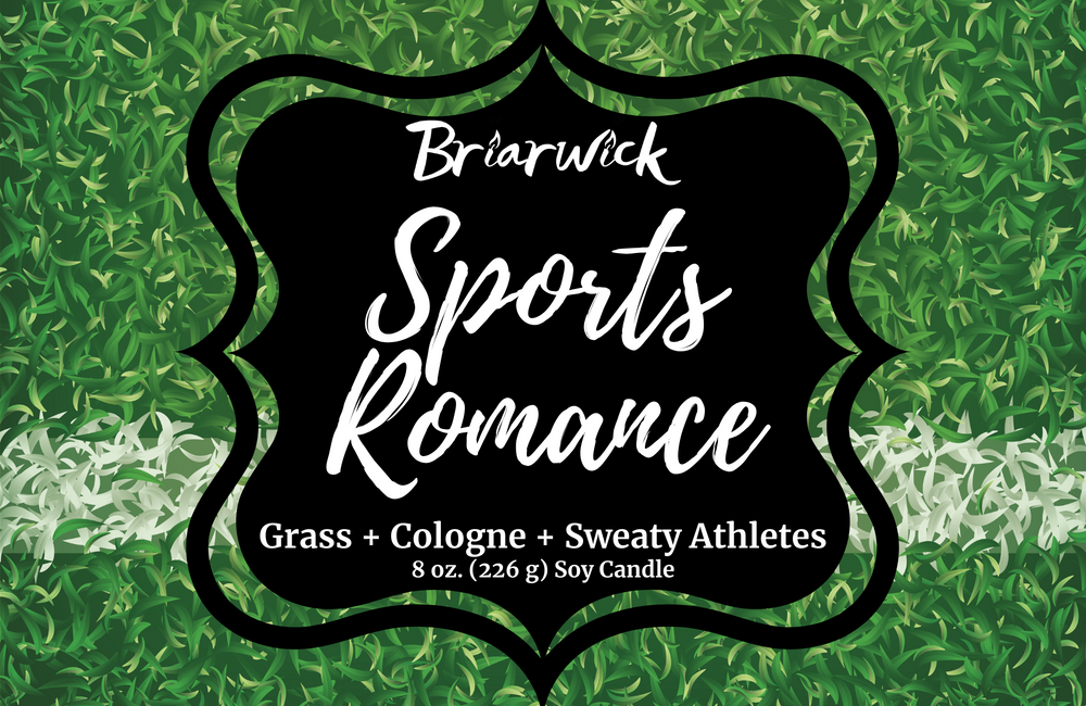 Sports Romance label with sports field design