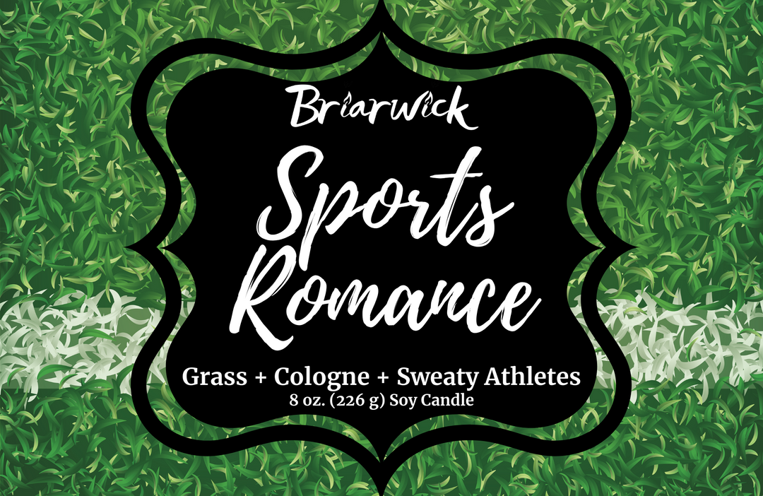 Sports Romance label with sports field design